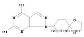 Molecular Structure of 1144080-31-8 (4,6-dichloro-1-(1,4-dioxaspiro[4.5]decan-8-yl)-1H-pyrazolo[3,4-d]pyriMidine)